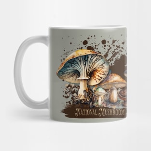 Watercolor National Mushroom Month Mug